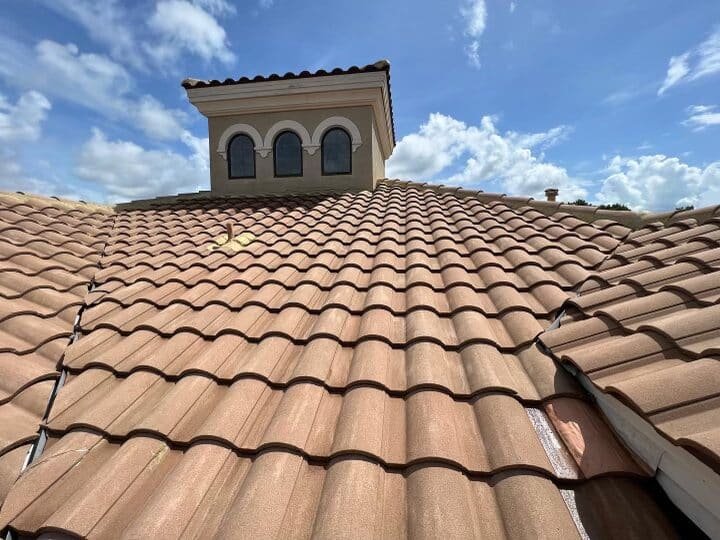 Tile roof cleaning Kissimmee Florida before